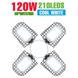 250W LED Bulb E27/E26 Lamp Garage Light AC 220V Folding Deformable High Bay Lamp 110V Spotlight Home Warehouse Workshop Basement