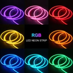 Aiopp Flexible RGB LED Neon Strip Light Indoor with APP & Remote,Timing Music Sync Waterproof Silicone Rope Lamp for Bedroom Garden Party Decor