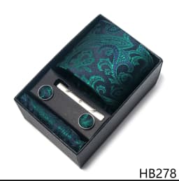 High Grade Holiday Gift Box Brand 8 cm Blue Paisley Tie Handkerchief Cufflink Set Men Necktie Clothing Accessories Birthday Gift