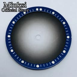 Miuksi 28.5mm black blue white transparent dial plastic movement bezel fit NH35 NH36 NH38 NH39 NH70 NH72 movement