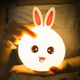 LED Night Light Cute Sheep Panda Rabbit Silicone Lamp Rechargeable Animal Shape Sleep Soft Nightlights For Kids Birthday Gift