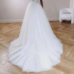 Soft Tulle Detachable Skirt Wedding Removable Train For Dresses Front Open Bridal Party Prom Overskirt Custom