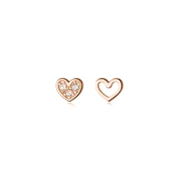 La Monada Womens Earrings Silver 925 Ear Piercing Small Hollow Heart 925 Silver Earrings For Women Silver Stud Earrings Girl