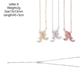 925 Sterling Silver D VVS1 Diamond Full Moissanite Pendant Necklace for Women Letter Sparkling Moissanite Jewelry