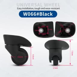 Hongsheng Suitcase Universal Wheel Trolley Case Wheel Accessories Password Travel Mute Universal Wheel Repair and Replacement