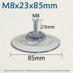 M4 M5 M6 M8 Transparent Suckers With Screw PVC Plastic Sucker Pad Holder Turn Nut Glass Table Tops Storage Tool Hooks