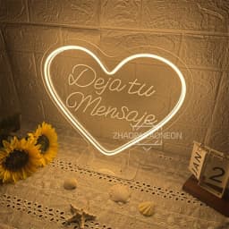 Leave A Message Neon Sign LED Spanish Dejar un mensaje Led Neon Light Coffee Bar Room Decor Sign Wedding Bedroom Decoration