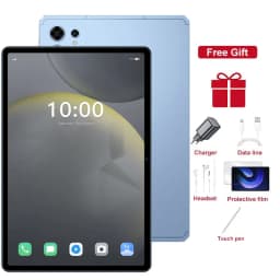 CHOTOG Pad 7s Pro Tablet Android 10000mah Battery Tablets 10.1inch HD Tablet PC Global Version Face Recognition 5G Dual SIM GPS Bluetooth for Kids Tabs with Keyboard