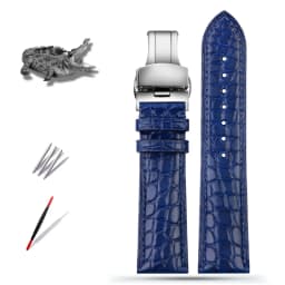 Alligator Watch Strap 12mm 14mm 15mm 16mm 17mm 18mm 19mm 20mm 21mm 22mm Black Brown Blue Crocodile Skin Watchband for Any Brands
