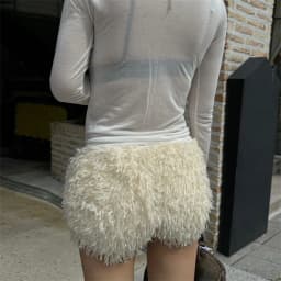 Womens Fuzzy Shorts Slim Fit Summer Solid Casual Booty Hot Pants Elastic Waist Mini Shorts Streetwear Female Micro Shorts
