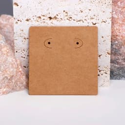 50PC 7x7cm White Brown Black Display Cards Stand For Stud Hoop Earrings Holder Jewelry Cardboard Small Business Packaging Supply