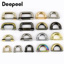 5/10Pcs Deepeel Metal Arch Bridge Bag Side Clip Buckle D Ring Screw Hook Handbag Strap Handle Connect Clasp Bags Accessories