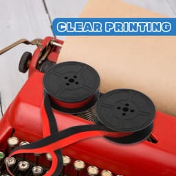 1Set Typewriter Ink Ribbon Portable Typewriter Ribbons Nylon Calculator Ribbon Replacement Typewriter Accessories Black