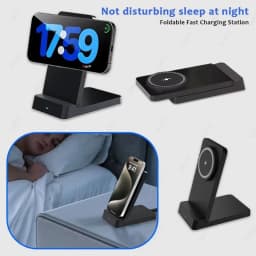Fast Charging Magnetic Wireless Charger Stand Intelligent Heat Dissipation For Magsafe iPhone 17 16 15 14 13 12 Pro Max Android
