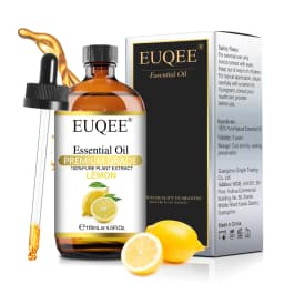 EUQEE 118ML Lavender Jasmine Eucalyptus Vanilla Peppermint Essential Oils with Glass Dropper|Aromatherapy, Humidifier,DIY Soap