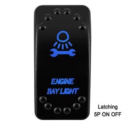 Waterproof Rocker Switch with Blue LED | 12V/24V Latching & Momentary (SPST/ DPDT) | for Marine, UTV, ATV, RZR, Automotive