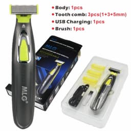 MLG Washable Rechargeable Electric Shaver Beard Razor Body Trimmer Men Shaving Machine Hair Face Care Cleaning