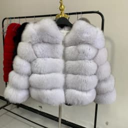 New Real Fox Fur Coat Women's Winter Warm 100% Natural Fur Jacket Short Raccoon Fur Coat Women's High Quality Hot Sale
