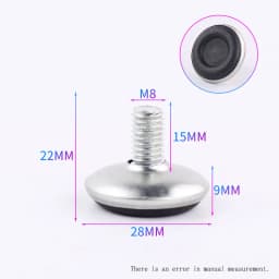 M6 M8 M10 Adjustable Leveling Chair Leg Feet Furniture Mat Screw-in Base Sofa Bed Cabinet Table Floor Protector Anti-slip Pad
