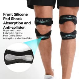 Patella Tendon Knee Strap - Knee Support Braces with Open Patella, Neoprene Lightweight Stabilizer for Women Men,Running,Sports