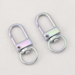 10pcs Electroplating Illusion Color Snap Lobster Clasp Hooks For DIY Colorful Trinkets Making Rotating Pet Keychains Bag Keyring