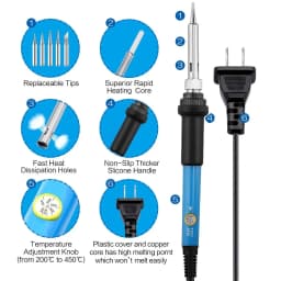60W Adjustable Temperature Electric Soldering Iron EU 220V / US Plug IS110V Welding Iron DIY for Repairing