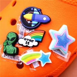 Original Space Alien Designer Shoe Charms 5pcs/lot Shoe Buckle Accessories Luxury Rainbow Sun Clog Dog Upper Jewelry Decorations