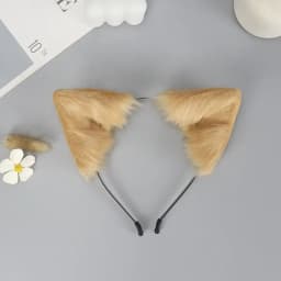 Animal Cute Plush Fox Cat Ears Gothic Headband Lolita Ears Headwear Furry Artificial Cosplay Christmas Hair Accessories