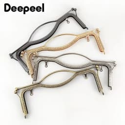 1/2Pcs Deepeel 20.5/27cm Metal Wallet Frame Embossed Hand Pull Parts Purse Bag Handle Kiss Clasp Lock DIY Hardware Accessories