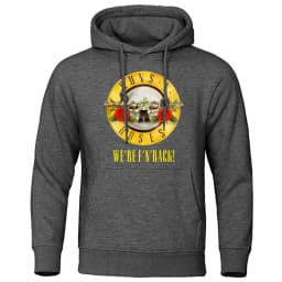 Guns N' Roses We'Re Back Metal Rock Style Hooded Mens Hip Hop Crewneck Hoodies Autumn Oversize Hoodie Harajuku Unisex Clothing