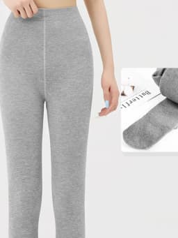 Tossy Warm Fleece Lined Super Thick Warm Leggings Women Winter Spandex Ribbed Slim Pattern Leggins Winter High Waist Basic Pants