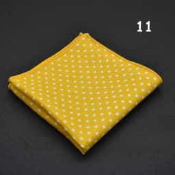 Men's Polka Dot Pocket Square Cotton White Navy Handkerchief Formal Dress Wedding Party Suit Scarf Bridegroom Chest Towel Hanky