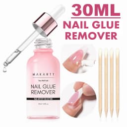 Makartt Hema-Free Semi Solid Nail Glue Strong Air-Dry 20s Fake Nail Tips Adhesive No UV Needed DIY Manicure 10ml Home Salon