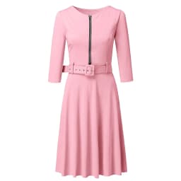 Women Bodycon Dress O Neck Solid Color Three Quarter Sleeve Dresses Ladies Party Dress Elegant Dresses Woman Party Night