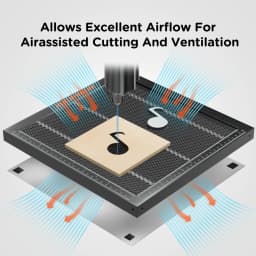 ACMER Honeycomb Bed Work Table Panel Universal Board with Heightening Pad Desktop Protection Heat Dissipation for Laser Engraver