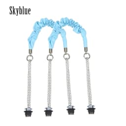 New 1 Pair Long OBag Leather Handles Strap Fold Pleat with Silvery Chain for OBag O Bag DIY Women Shoulder Handbags