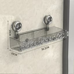 Shower Room Suction Cup Bathroom Storage Shelf Basket Home Storage Organizer Shelf Decorative Easy Install Bathroom Organizer