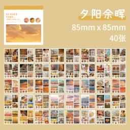 40pcs Art Decoration Sticker Planner Handbook Scrapbook DIY Decoration Material Sticker Creative Aesthetics Stationery Supplies