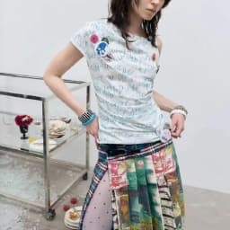 Spring Summer 2026 Women's Skirts Sexy Split Half Skirt Female Clothing Streetwear Printed Unique Design Skirt