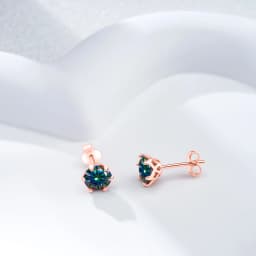 0.5-2CT Rose Gold Plated 925 Sterling Silver Sparkling Moissanite Stud Earrings Classic Gift For Women