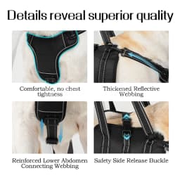 Dog Lift Harness Adjustable Reflective Rehabilitation Support Sling Mobility Aid for Old Injured Medium Large Dog Walking Assist