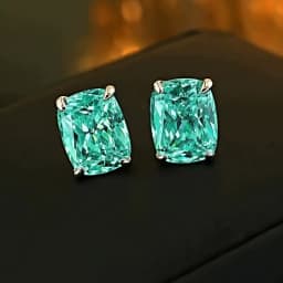 Exquisite 925 Sterling Silver Ice Flower Long Pillow-Shaped White Zircon Stud Earrings Simple Single Diamond Gold Earrings