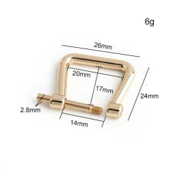 4/20/100PCS Metal Removable Shackle Screw Clasp For DIY Leather Craft Bags Strap Webbing D Ring Buckle With Screws Accessories
