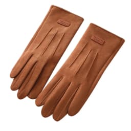 Women Winter Thick Keep Warm Fashion Simple Style Three Stripes Suede Touch Screen Gloves Cycling Driving Coldproof Mittens