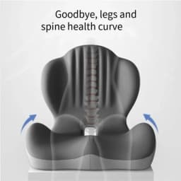 Solvath 2026 New Lumbar Support Memory Foam Cushion Ergonomic Pressure Relief Pad Comfort Sitting for Sedentary Use