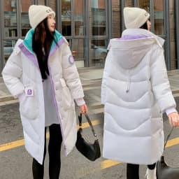 Oversized Winter Hooded Parker Women Down Jacket 2026 New Thicken Cotton Padded Coat Fashion Long Overcoat Female Warm Parkas