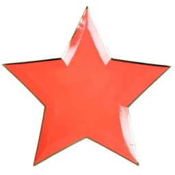 8pcs Colorful Gold Foil Star Disposable Tableware Kids Birthday Favors Decoration Paper Plates Wedding Birthday Party Supplies