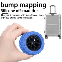 4PCS Premium Silicone Luggage Wheels Protector Covers Silent Shock-Proof Suitcase Wheels Cover Durable Trolley Box Casters Cover