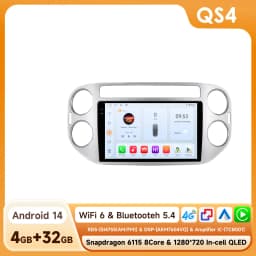 9'' AI Intelligent System Car Radio for VW Volkswagen Tiguan 1 NF GPS Wireless CarPlay Android Auto 4G 2 Din 2din Autoradio WIFI