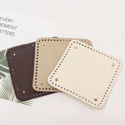 Square Bottom for DIY Knitted Bag PU Leather Bag Accessories Handmade Bottom DIY Crochet Bag Bottom Handbag Parts